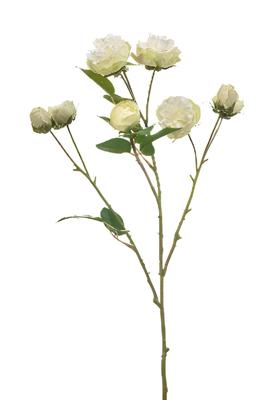 Rose mini spray white/green 65 cm kunstbloem Emerald - Emerald