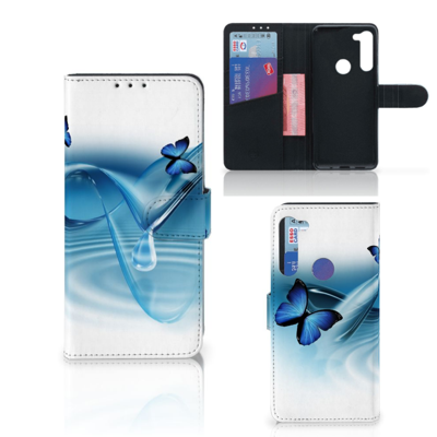 Motorola G8 Power | Telefoonhoesje | Met pasjeshouder | Vlinders