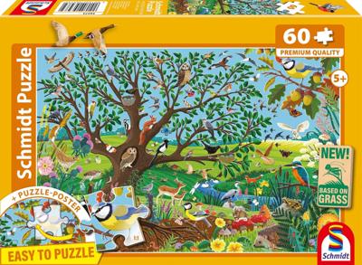 Puzzel - SCHMIDT SPIELE - Dieren in de tuin - 60 stukjes - Vanaf 5 jaar