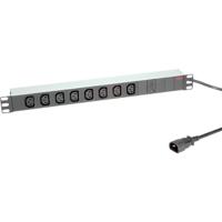 ROLINE 19 stekkerdoos 8-voudig C13 + C14 stekker, 10A, Aluminium, 2 m - thumbnail