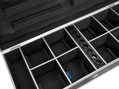 ROADINGER Flightcase 8x AKKU UP-4 QuickDMX with charging function