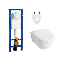 Villeroy Boch Subway 2.0 DirectFlush Toiletset - wisa xs reservoir - argos bedieningsplaat - softclose - wit 0124060/0704406/ga26028/ - thumbnail