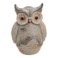 Uil in grijs van magnesia, B32 x D26 x H46 cm - thumbnail
