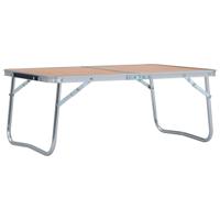 vidaXL Campingtafel inklapbaar 60x40 cm aluminium bruin - thumbnail