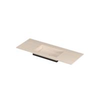 INK Post Wastafel keramische slab envelop bak midden met 1 kraangat 120x45x1 Travertin matt - thumbnail