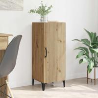 Dressoir artisanaal eikenkleurig 34.5 x 34 x 90 cm Bewerkt hout - thumbnail