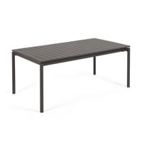 Kave Home Uitschuifbare Tuintafel 'Zaltana' 180 - 240 x 100cm, kleur Mat Zwart - thumbnail