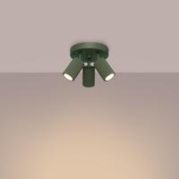 Plafondlamp KARBON 3P olijfgroen - thumbnail