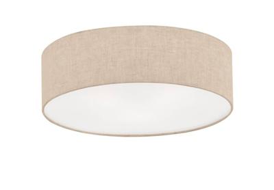 Fischer & Honsel Ø 60cm plafondlampThor met zandkleur linnen - 20913