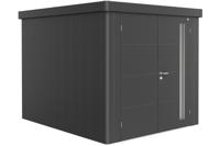 Biohort Neo 3B metalen tuinhuis donkergrijs 236x292 cm met dubbele deur- Plat dak- Metaal- Biohort - thumbnail