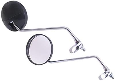 Edge Spiegelset met klem m8 met helder glas - ronde vorm - zwart / chroom Edge Spiegelset met klem m8 met helder glas - ronde vorm - zwart / chroom