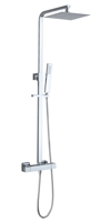 Wiesbaden Regendouche Rombo Eco Twenty Opbouwset Thermostaatkraan 20 cm Chroom - thumbnail
