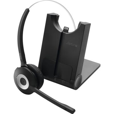 Jabra Pro 930 MS Over Ear headset Telefoon DECT Mono Zwart Noise Cancelling Microfoon uitschakelbaar (mute)