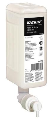 Handzeep katrin head and body vloeibaar 1000ml