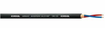Cordial CME 220 Microfoonkabel 2 x 0.2 mm² Zwart per meter