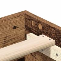 Bedframe zonder matras 200x200 cm spaanplaat bewerkt hout - thumbnail