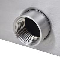 Zwembadwaterval met LED's rechthoekig 60 cm roestvrij staal - thumbnail