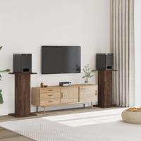 VidaXL Speakerstandaards 2 st 30x30x80 cm bewerkt hout bruin eiken - thumbnail