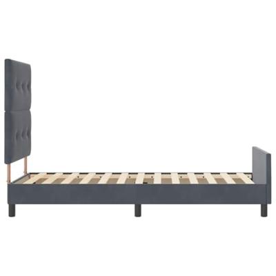Bedframe met hoofdeinde Donkergrijs 80 x 200 cm Fluweel