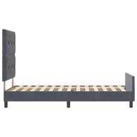 Bedframe met hoofdeinde Donkergrijs 80 x 200 cm Fluweel - thumbnail