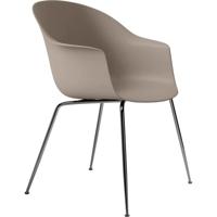 Gubi Bat eetkamerstoel zwart chroom New Beige - thumbnail