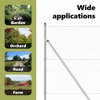 VidaXL Afrasteringspaal zilver 10 x 1,2 m (36 mm gaas) staal VidaXL Afrasteringspaal zilver 10 x 1,2 m (36 mm gaas) staal