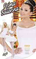 Ballerina pakje vrouw wit - thumbnail