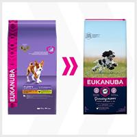 EUKANUBA premium hondenvoer met kip voor middelgrote rassen - droogvoer voor puppy honden, 15 kg - thumbnail