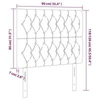 Hoofdborden 2 st 90x7x78/88 cm fluweel donkergroen - thumbnail