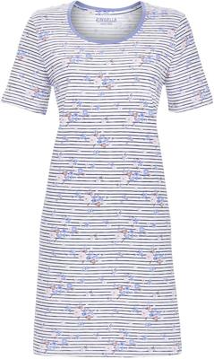 Katoenen nachthemd bloemen blauw