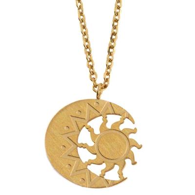 Ketting Maan en Zon - Goudkleurig (17 mm)