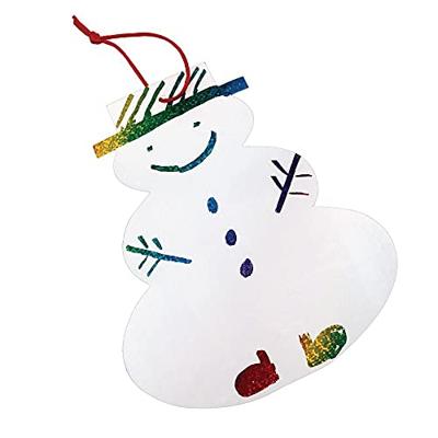 Colorations scratchkaart sneeuwman kersthanger, set van 24