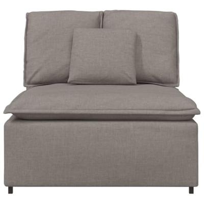 Modulaire bank middenmodule met kussens 100 cm taupe Modulaire bank middenmodule met kussens 100 cm taupe