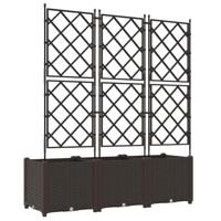 VidaXL Tuin bloempot 3 pcs bruin 120 x 40 x 143 cm staal - thumbnail