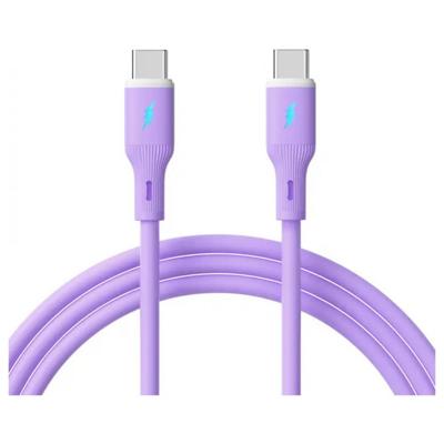 Akyga AK-USB-70 USB-kabel USB-C stekker, USB-C stekker 1 m Violet