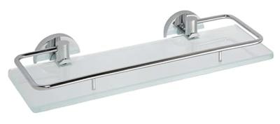 Glazen Planchet Sapho X-Round 30x5.5 cm met Rails Chroom Glazen Planchet Sapho X-Round 30x5.5 cm met Rails Chroom
