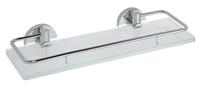 Glazen Planchet Sapho X-Round 30x5.5 cm met Rails Chroom - thumbnail