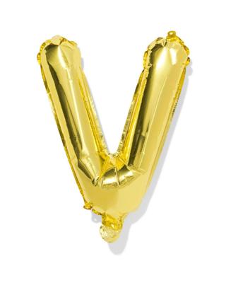 HEMA Folieballon letter V 30cm goud (goud)