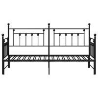 Bedframe voor een daybed met hoofdeinde Zwart 80 x 200 cm Staal - thumbnail
