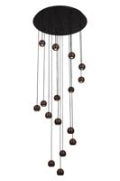 Lucide MONTANA - Hanglamp - LED Dimb. - CCT - 16x5,7W 2700K/4000K - Koffie | Premium - thumbnail