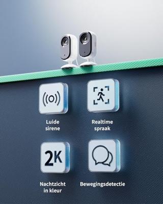 Bewakingscamera - ARLO - VMC3260-100EUS - 2K-resolutie - Nachtzicht in kleur - Batterijduur van 6 maanden Bewakingscamera - ARLO - VMC3260-100EUS - 2K-resolutie - Nachtzicht in kleur - Batterijduur van 6 maanden