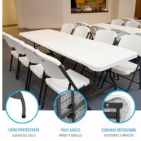 Vouwtafel Lifetime Wit 244 x 74 x 76 cm - thumbnail