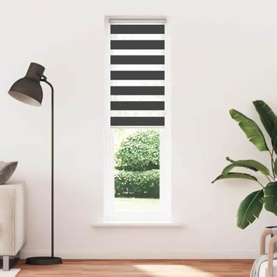 Zebra rolgordijn 50x230 cm stofbreedte 45,9cm zwart