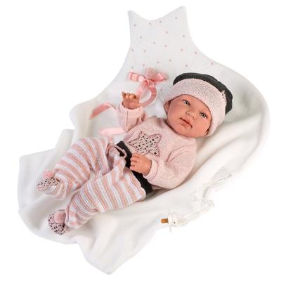Babypop Tina met stervormig kussentje - 43 cm