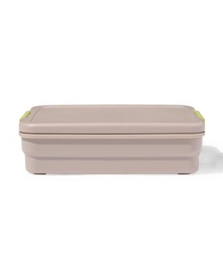 HEMA Lunchbox modulair 17.5x24,6x6.6cm grijs (paars)
