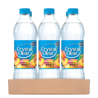 Crystal Clear peach pet (6x 50cl) - thumbnail