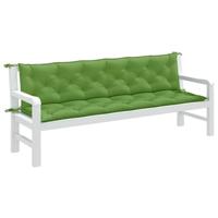 VidaXL Tuinbankkussens 2 st 200x50x7 cm stof gemêleerd groen - thumbnail