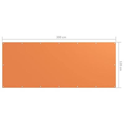 VidaXL Balkonscherm 120x300 cm oxford stof oranje