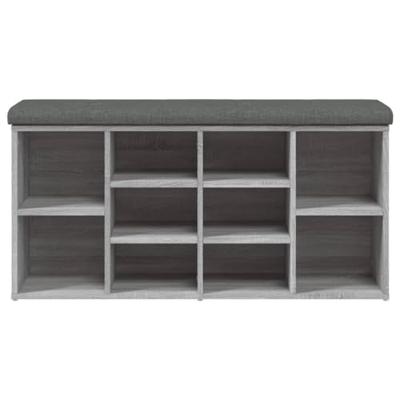 Schoenenbank 102x32x50 cm bewerkt hout grijs sonoma eikenkleur