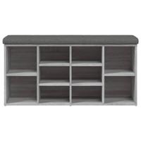 Schoenenbank 102x32x50 cm bewerkt hout grijs sonoma eikenkleur - thumbnail